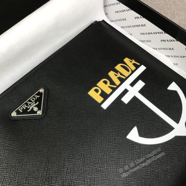 prada手包 普拉達十字紋牛皮手拿包 2NG005 PRADA限量版最新摩登態度系列手包  pyd2267